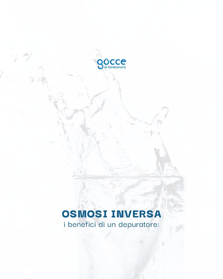 Con un impianto ad osmosi inversa puoi avere acqua pura,
