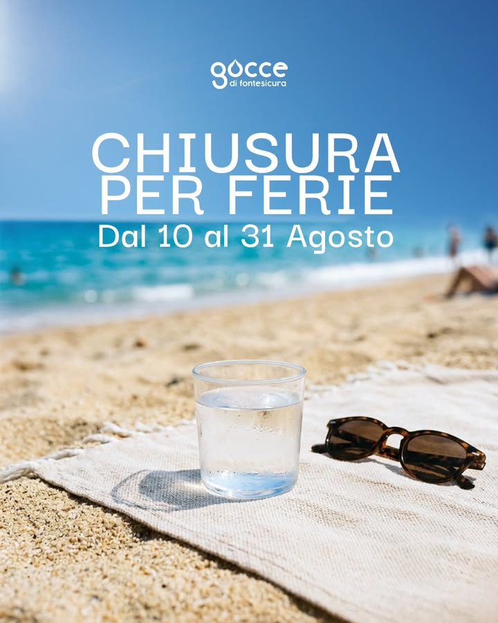☀️ Anche noi ci prendiamo una piccola pausa!
Saremo chiusi dal